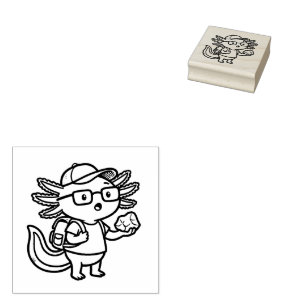 Sarkastischer Nerd Axolotl I Axolotl Fragen Meme Gummistempel
