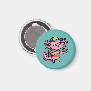 Sarkastischer Nerd Axolotl I Axolotl Fragen Meme Magnet