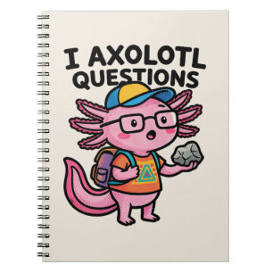 Sarkastischer Nerd Axolotl I Axolotl Fragen Meme Notizblock