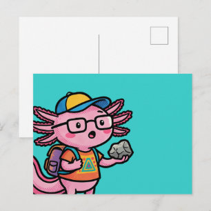 Sarkastischer Nerd Axolotl I Axolotl Fragen Meme Postkarte