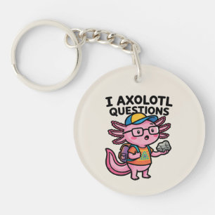 Sarkastischer Nerd Axolotl I Axolotl Fragen Meme Schlüsselanhänger