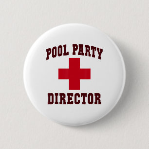 Sarkastischer Poolparty-Direktor Strandtrip Rettun Button
