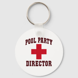 Sarkastischer Poolparty-Direktor Strandtrip Rettun Schlüsselanhänger