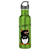 Sarkastischer schlechter Pinguin Edelstahlflasche (Vorderseite)