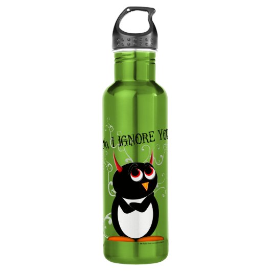 Sarkastischer schlechter Pinguin Edelstahlflasche (Vorderseite)