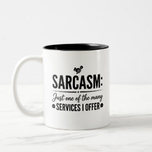 Sarkastischer Schlürfer Becher Zweifarbige Tasse