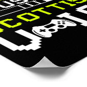 Sarkastischer schottischer Gamer schottischer Sark Poster (Ecke)