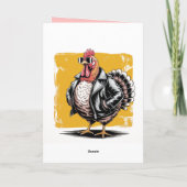 Sarkastischer Truthahn-Gruß Karte (Rückseite)