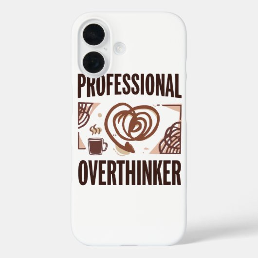 Sarkastischer Überdenker mit Kaffee und Chaos Case-Mate iPhone Hülle (Rückseite)