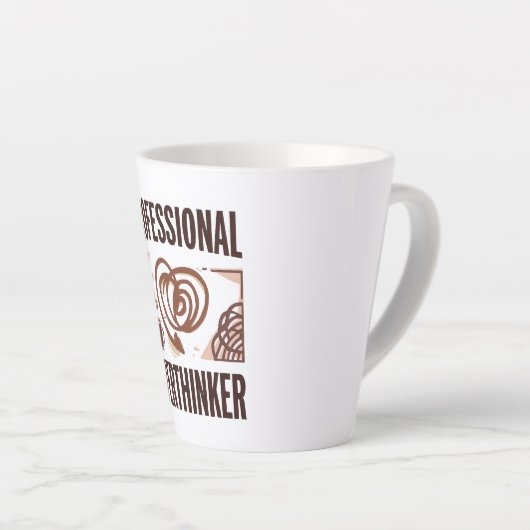 Sarkastischer Überdenker mit Kaffee und Chaos Milchtasse (Rechte Ecke)