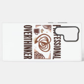 Sarkastischer Überdenker mit Kaffee und Chaos Samsung Galaxy Hülle (Rückseite (Horizontal))
