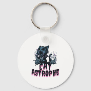 Sarkastisches Design mit grumpy cat im Cartoon-Sti Schlüsselanhänger