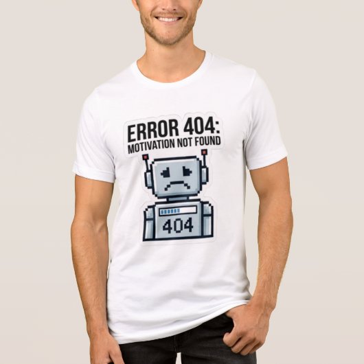 Sarkastisches Error 404 Robot-Shirt Tri-Blend Shirt (Vorderseite)