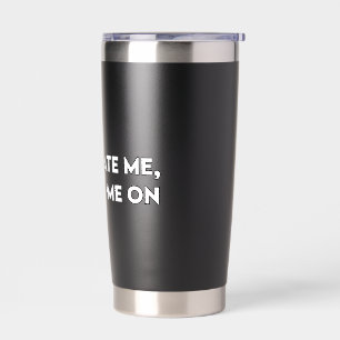 Sarkastisches fettgedrucktes Grafikdesign 'Hass mi Thermobecher