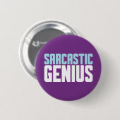 Sarkastisches Genie. Button (Vorne & Hinten)