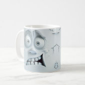 Sarkastisches Gesicht Kaffeetasse (Vorderseite Links)
