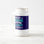 Sarkastisches lustiges Zitat-Design Bierglas (Vorderseite Links)