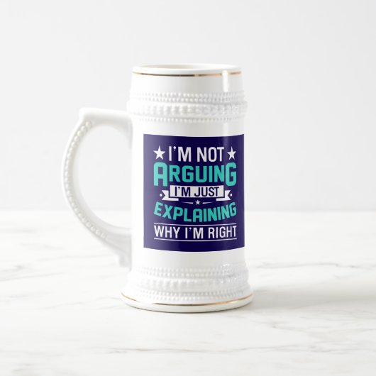 Sarkastisches lustiges Zitat-Design Bierglas (Links)