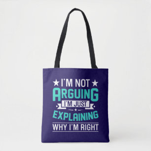 Sarkastisches lustiges Zitat-Design Tasche