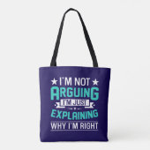 Sarkastisches lustiges Zitat-Design Tasche (Rückseite)
