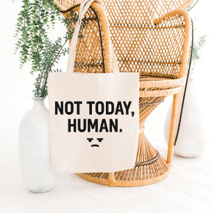 Sarkastisches minimalistisches Zitat-Tote-Bag-Desi Tasche