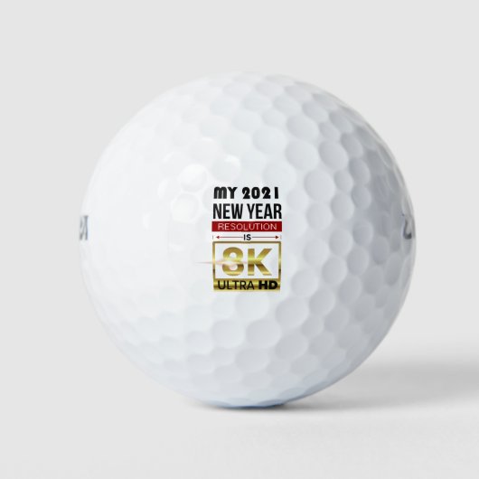 Sarkastisches Neujahrsauflösungsprodukt Golfball (Vorderseite)