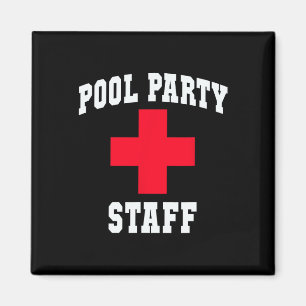 Sarkastisches Poolparty-Personal Strandurlaub Schw Magnet