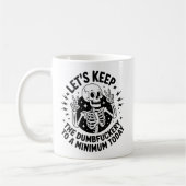 Sarkastisches Skelett Friedenszeichen Antisoziale Kaffeetasse (Links)