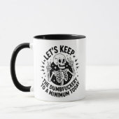 Sarkastisches Skelett Friedenszeichen Antisoziale Tasse (Links)