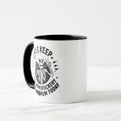 Sarkastisches Skelett Friedenszeichen Antisoziale Tasse (Vorderseite Links)