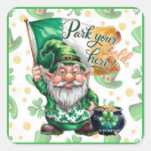 Sarkastisches Weiß aus einem Gnome Kobold! Quadratischer Aufkleber (Vorderseite)