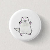 Sarkastisches Weißes Frettchen Lustiges Geschenk Button (Vorderseite)