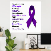 Sarkoidose Bewusstsein und Inspiration Poster (Heimbüro)