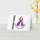 SARKOIDOSE Blume Ribbon 3 Karte (Gelbe Blume)