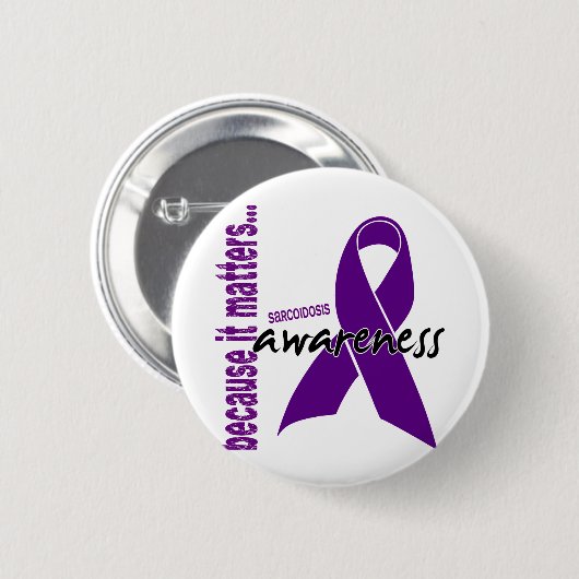 Sarkoidosis-Bewusstsein Button (Vorne & Hinten)