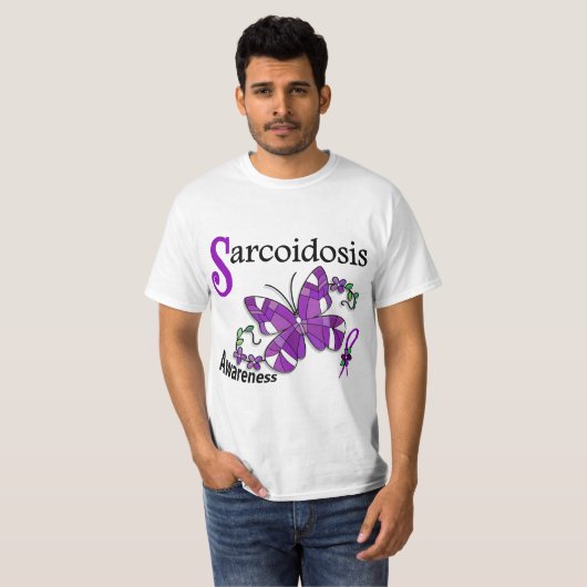 Sarkoidosis des Buntglas-Schmetterlings-2 T-Shirt (Vorne ganz)