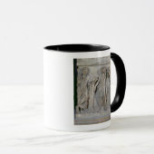 Sarkophag der Musen, Detail von Clio u. Tasse (VorderseiteRechts)