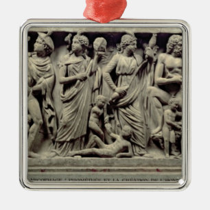Sarkophag mit der Entlastung, die PROMETHEUS und t Ornament Aus Metall