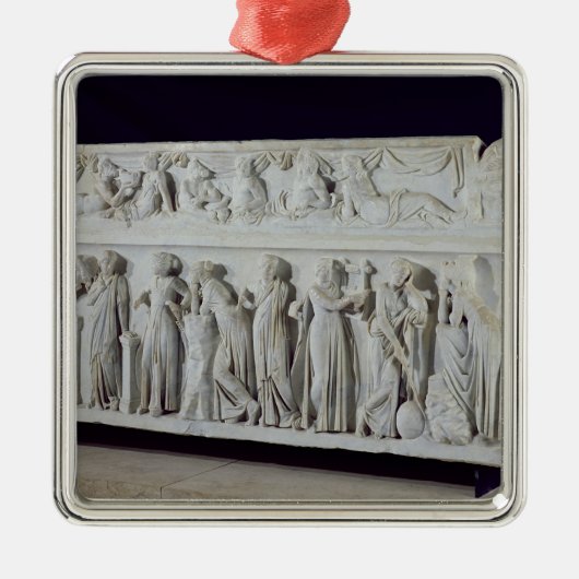 Sarkophag mit Friese der neun Musen Silbernes Ornament (Vorne)