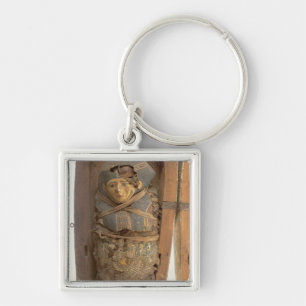 Sarkophag und mummified Körper von Psametik I Schlüsselanhänger