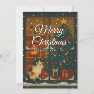 Sarmale und Chill Weihnachtskarte Feiertagskarte