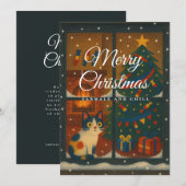 Sarmale und Chill Weihnachtskarte Feiertagskarte (Vorne/Hinten)