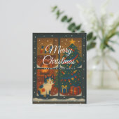Sarmale und Chill Weihnachtskarte Feiertagspostkarte (Stehend Vorderseite)