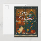 Sarmale und Chill Weihnachtskarte Feiertagspostkarte (Vorne/Hinten)