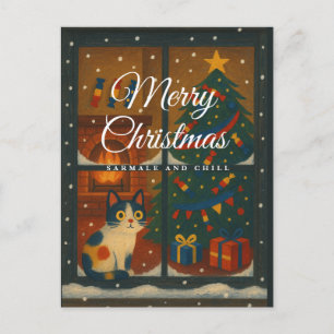 Sarmale und Chill Weihnachtskarte Feiertagspostkarte