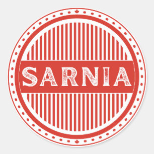 Sarnia City Pride-Emblem – Kanadische Identität Runder Aufkleber
