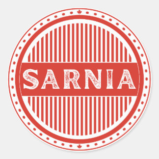 Sarnia City Pride-Emblem – Kanadische Identität Runder Aufkleber