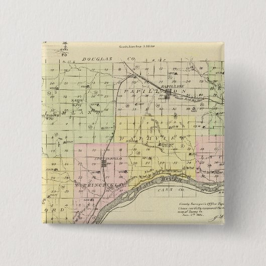 Sarpy Landkreis, Nebraska Button (Vorderseite)