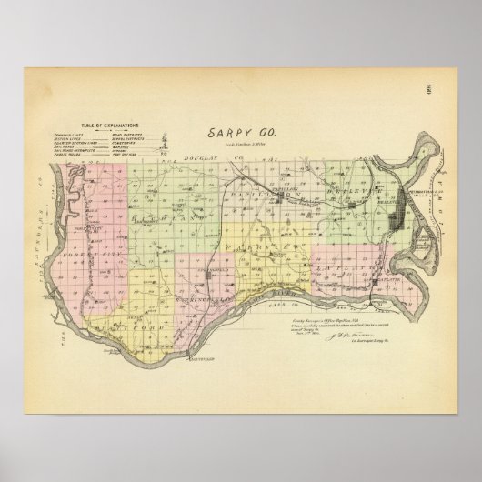 Sarpy Landkreis, Nebraska Poster (Vorne)