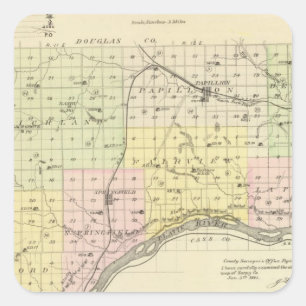 Sarpy Landkreis, Nebraska Quadratischer Aufkleber